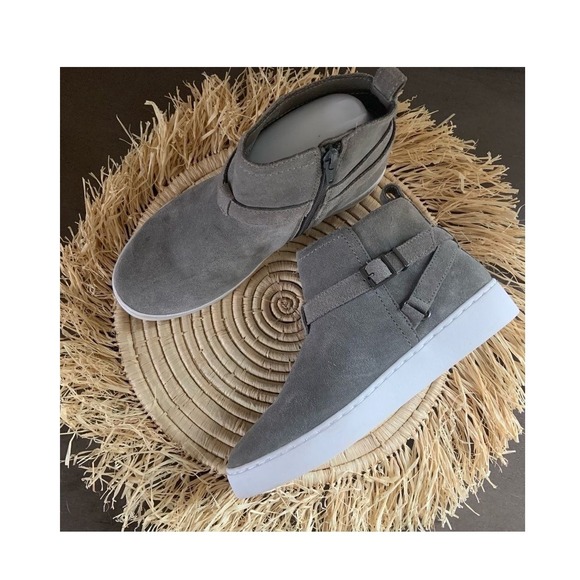 Vionic Shoes - VIONIC Women's Mitzi High Top Sneakers Weather Resistant Gray Suede Size 6